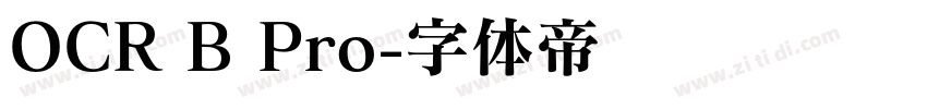 OCR B Pro字体转换